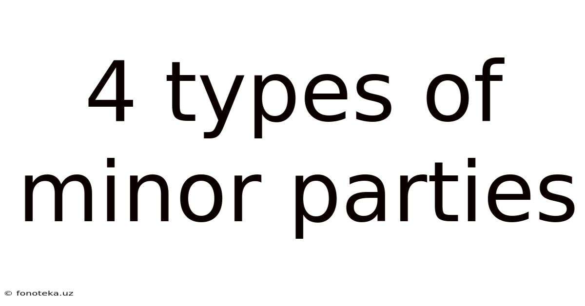 4 Types Of Minor Parties