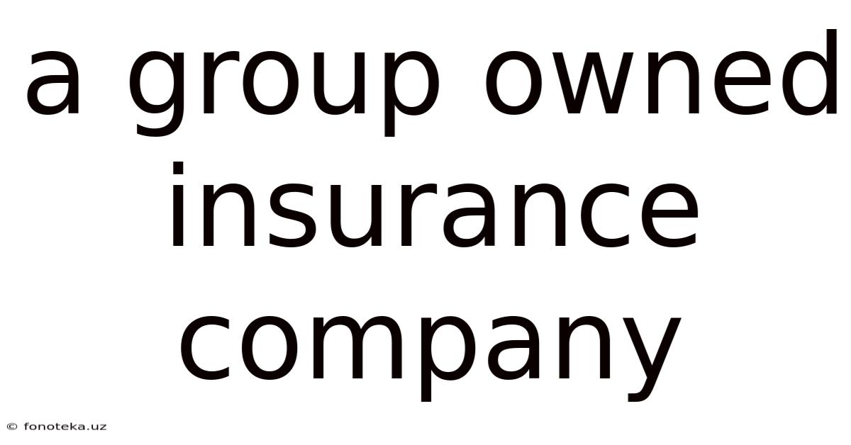 A Group Owned Insurance Company