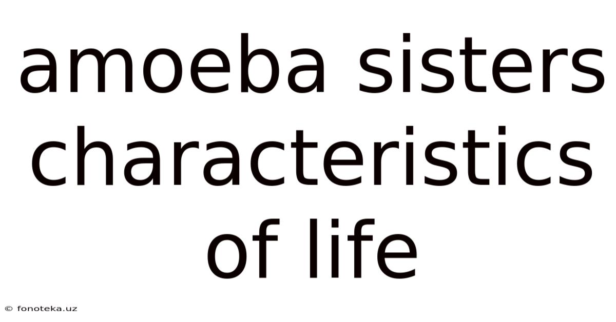 Amoeba Sisters Characteristics Of Life