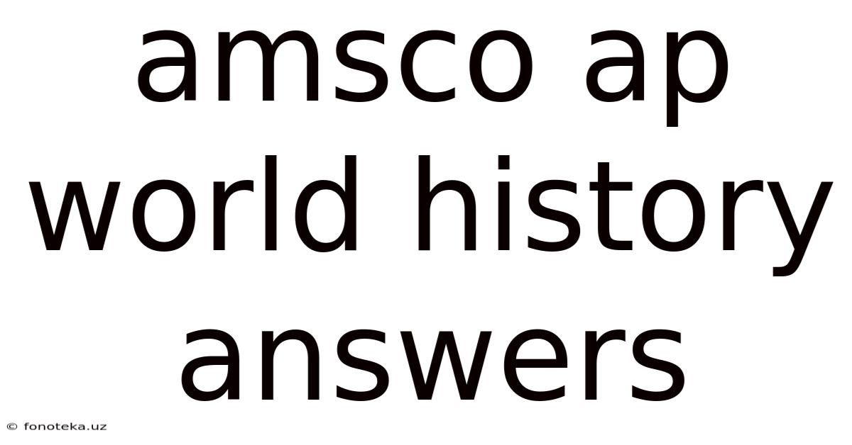 Amsco Ap World History Answers