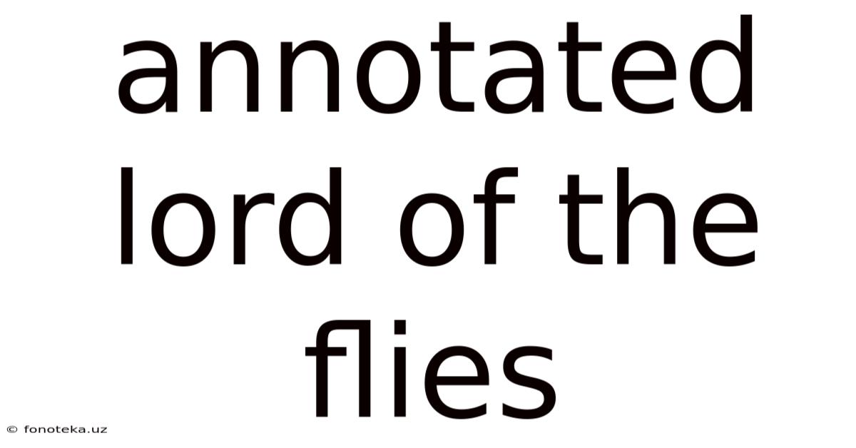Annotated Lord Of The Flies