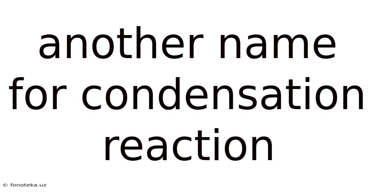 Another Name For Condensation Reaction