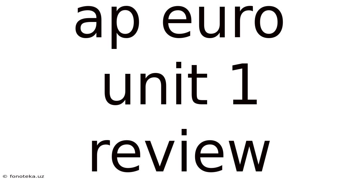 Ap Euro Unit 1 Review
