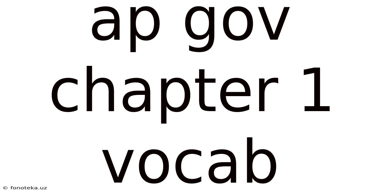 Ap Gov Chapter 1 Vocab