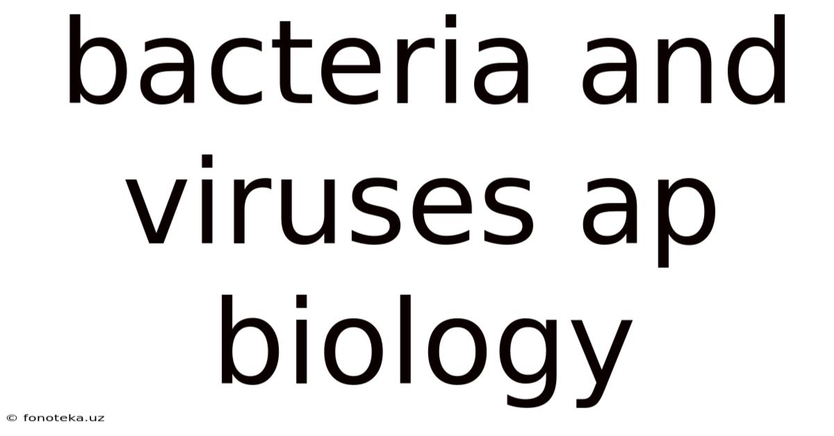 Bacteria And Viruses Ap Biology
