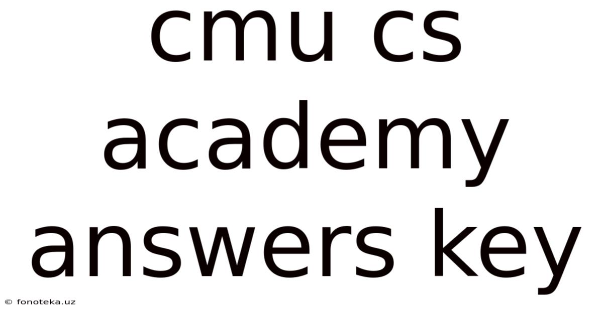 Cmu Cs Academy Answers Key