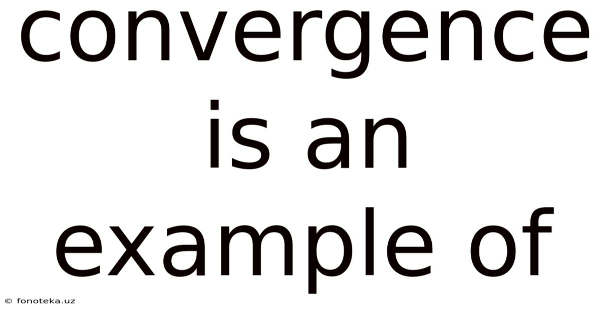 Convergence Is An Example Of
