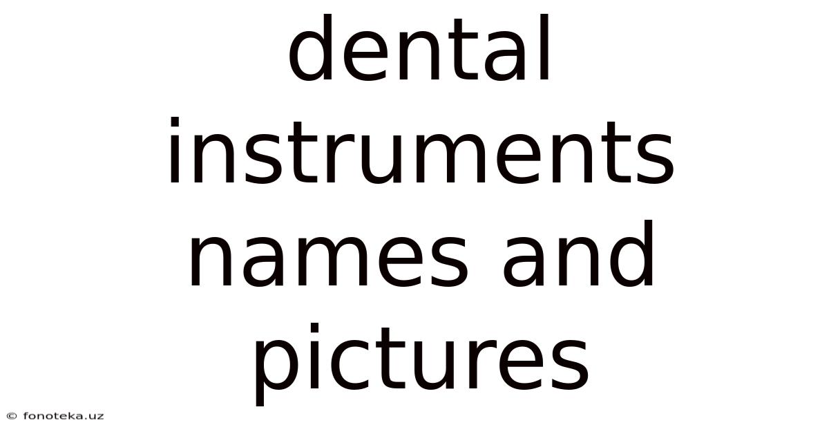 Dental Instruments Names And Pictures