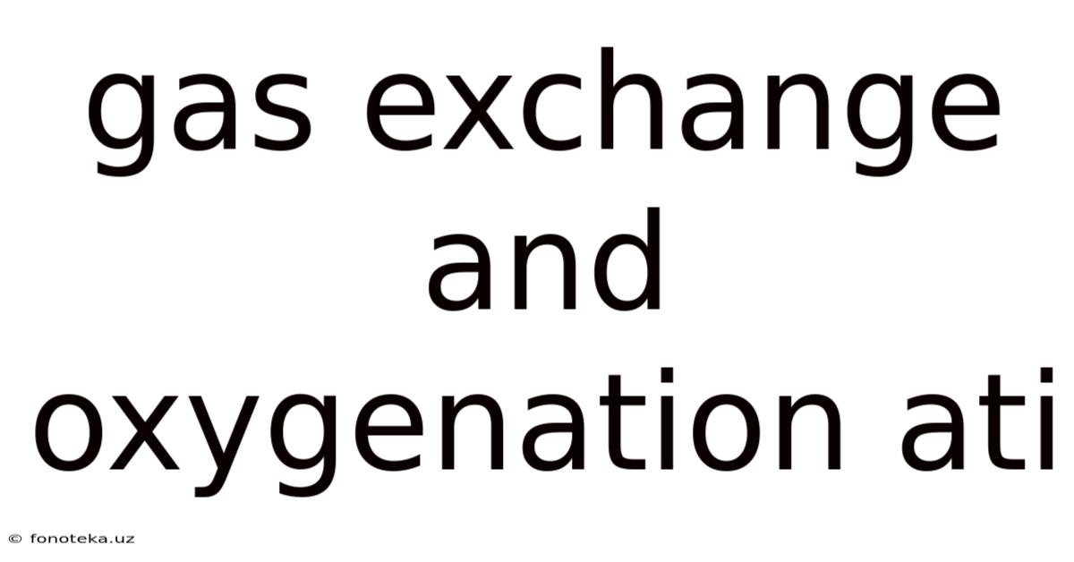 Gas Exchange And Oxygenation Ati