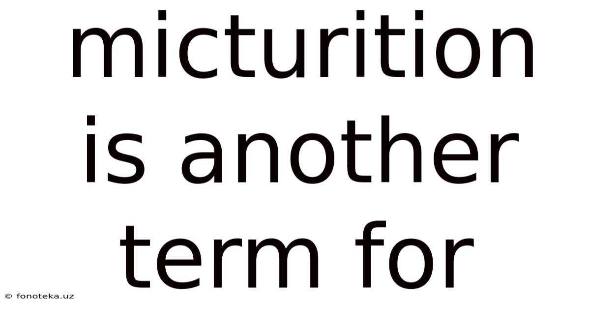 Micturition Is Another Term For