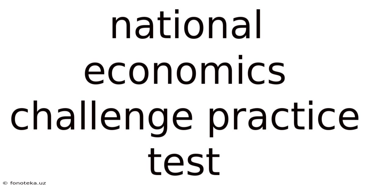 National Economics Challenge Practice Test