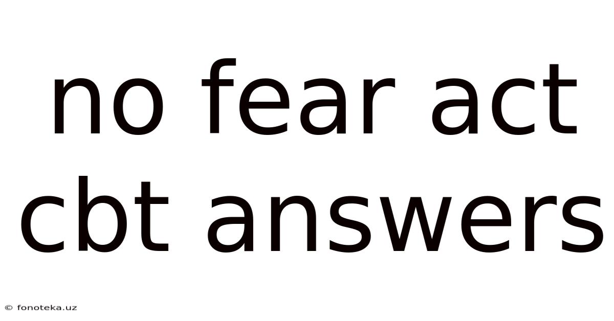 No Fear Act Cbt Answers