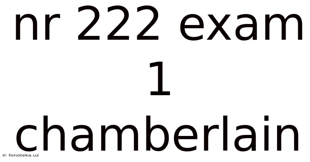 Nr 222 Exam 1 Chamberlain