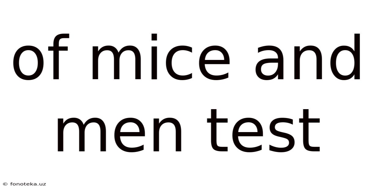 Of Mice And Men Test