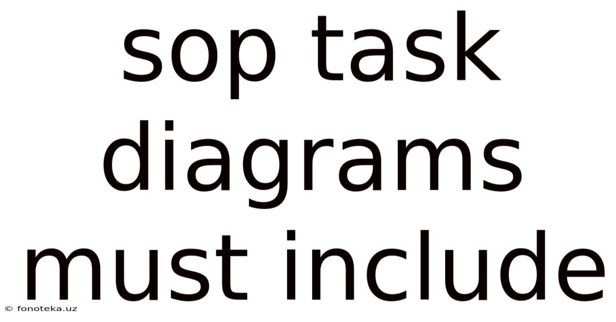 Sop Task Diagrams Must Include