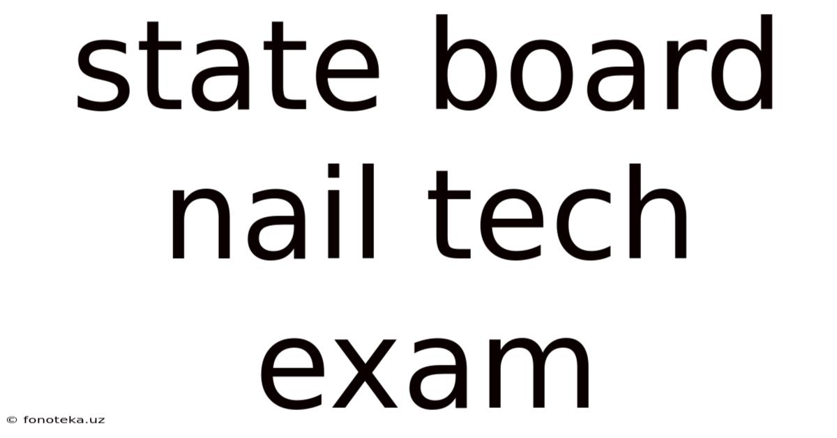 State Board Nail Tech Exam