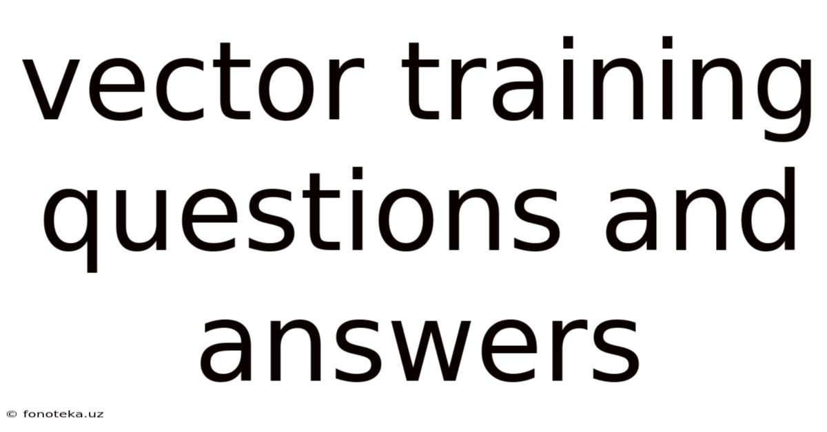 Vector Training Questions And Answers