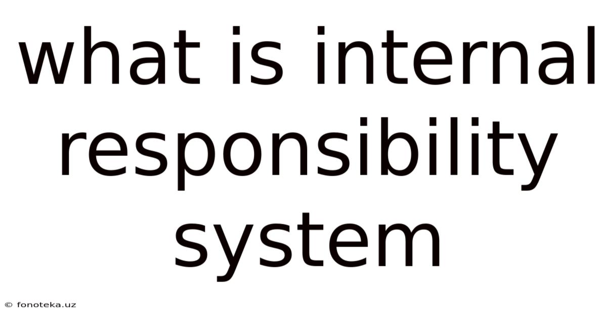 What Is Internal Responsibility System