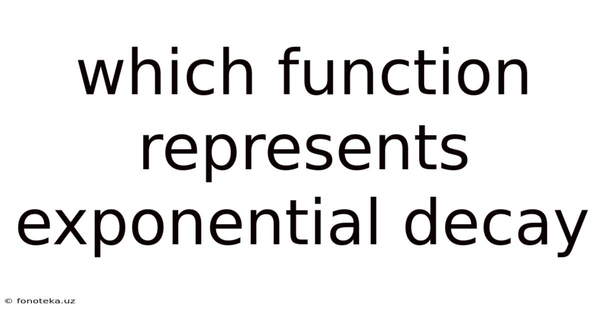 Which Function Represents Exponential Decay