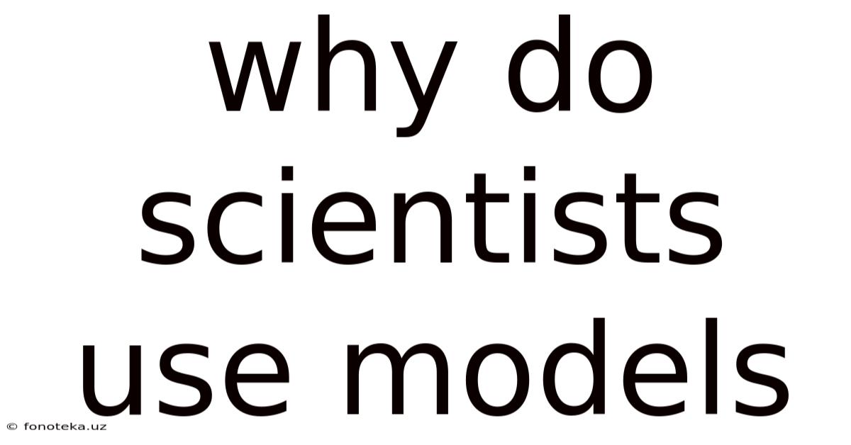 Why Do Scientists Use Models